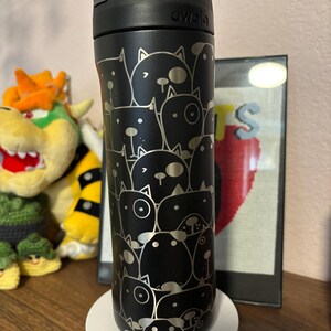 Engraved Dog Mom Owala Water Bottle, Paw Print Pattern, Personalized Gift image 7