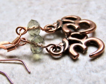 Ohm Copper Earrings