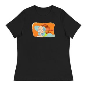 Unique Abstract Colorful Design Graphic Tee Women&#39;s Relaxed T-Shirt