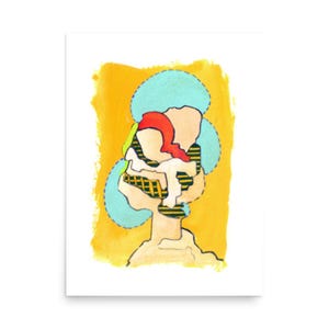 Abstract Poster Print Art Unique Bright Home Decor