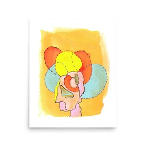 Abstract Poster Print Art Unique Bright Home Decor