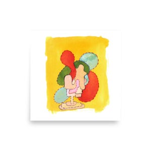 Abstract Poster Print Art Unique Bright Home Decor