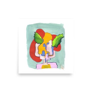 Abstract Poster Print Art Unique Bright Home Decor