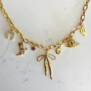 Charm Necklace Build Your Own Custom Charm Necklace Personalized Stack Necklace Popular Gold Necklace Gift Design Your Own Custom Charm