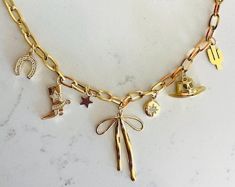 Western Cowgirl Country Charm Necklace