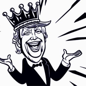 Trump the King - Funny Caricature Clipart | PNG & SVG Trump - Cartoon Style, Trump 2025, Donald Trump Svg Bundle, Trump Face Clipart