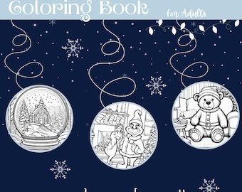 Adult Holiday Coloring Pages, Teen Christmas Coloring Pages, Adult Coloring Book, Festive Christmas Pages, Teen Coloring Book