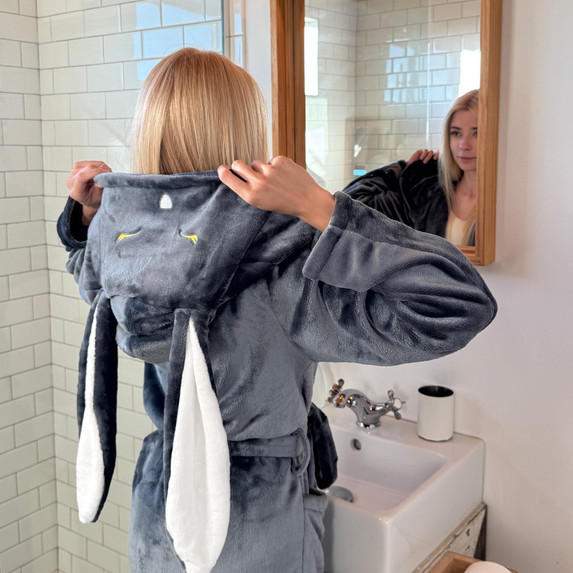 Womans Bathrobes Bunnies - Etsy