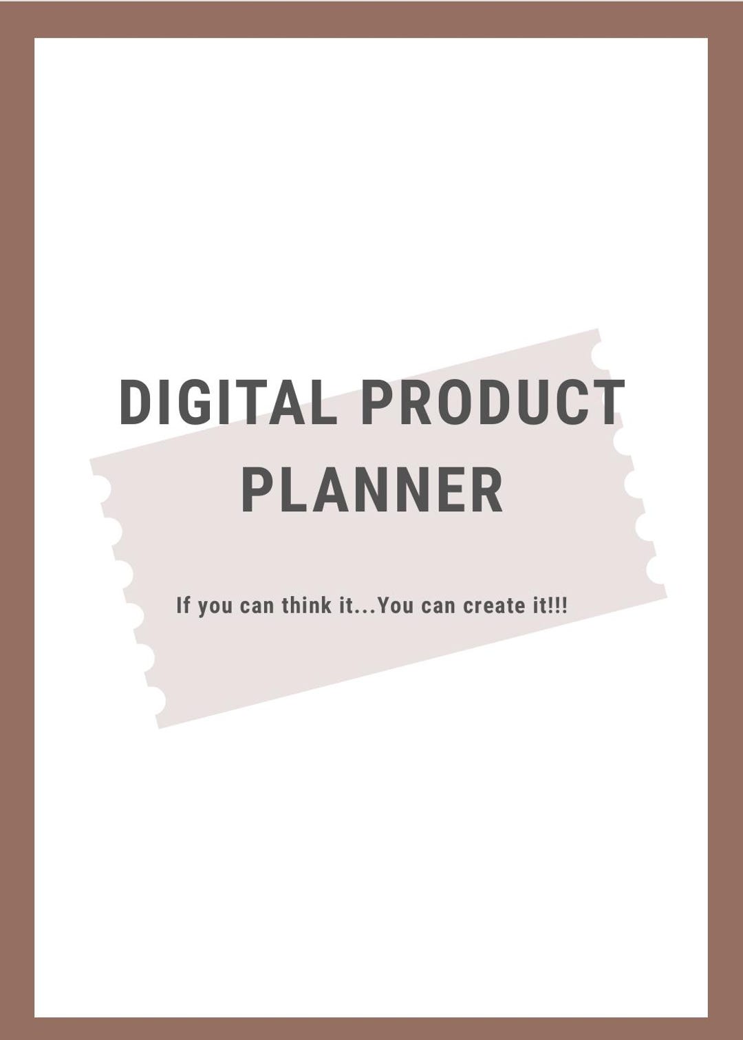 Digital Product Planner – Printable Workbook for Creators, Business ...
