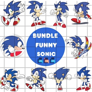 Sonic the Hedgehog Bundle Svg, Sonic Svg, Sonic Svg, Layered Svg, Cricut, Silhouette C