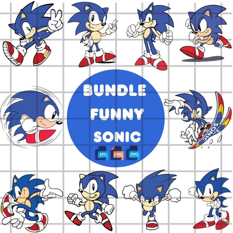 Sonic the Hedgehog Svg - Etsy