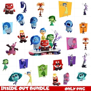 Inside Out 2 Clipart PNG, Inside out PNG, Inside Out Clipart, Snger Joy Sadness Disgust Fear Anxiety png, Inside Out Font Alphabet