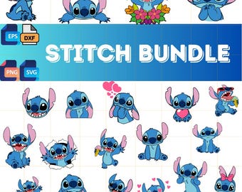 Layered Stitch Svg Bundle, Instant Download, Bundle For Cricut, Silhouette Vector SVG PNG DXF Cut File