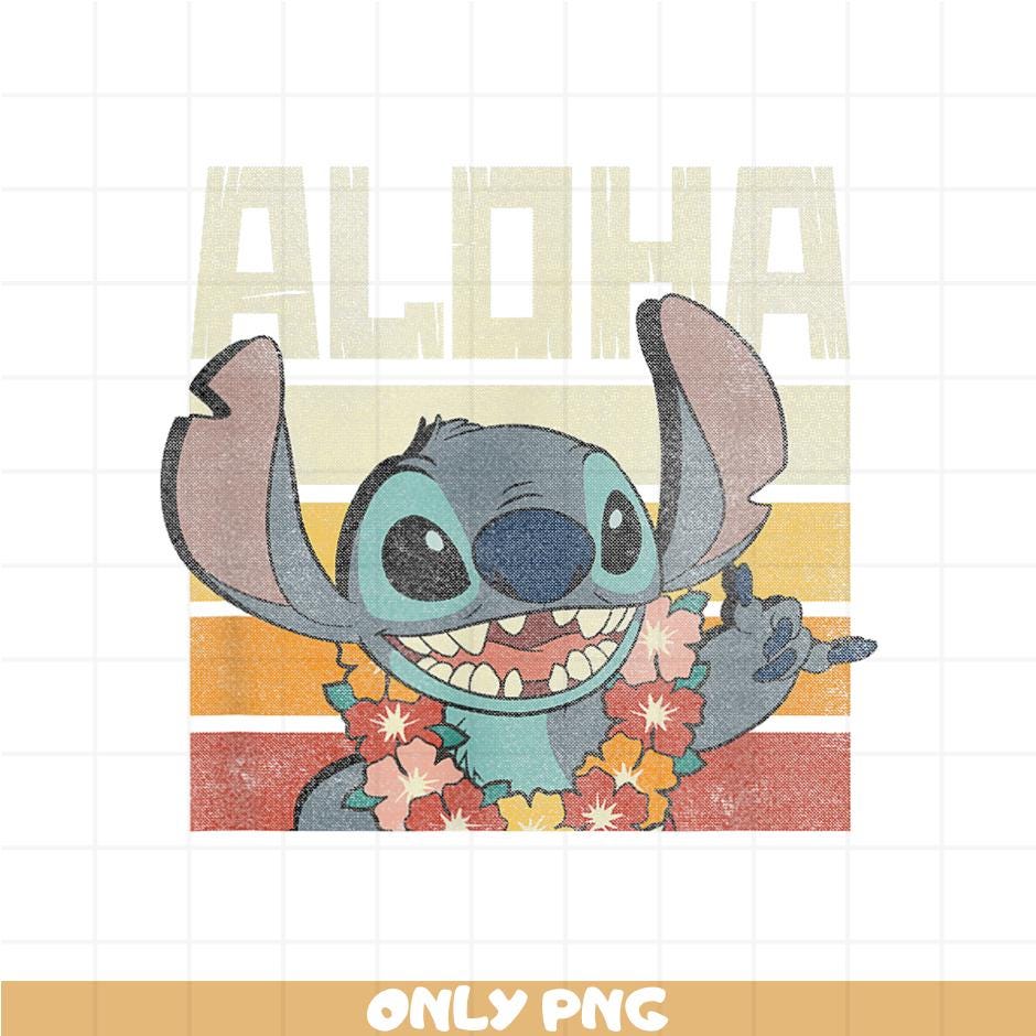 アロハ スティッチ PNG、ハワイアン ディズニー スティッチ昇華
