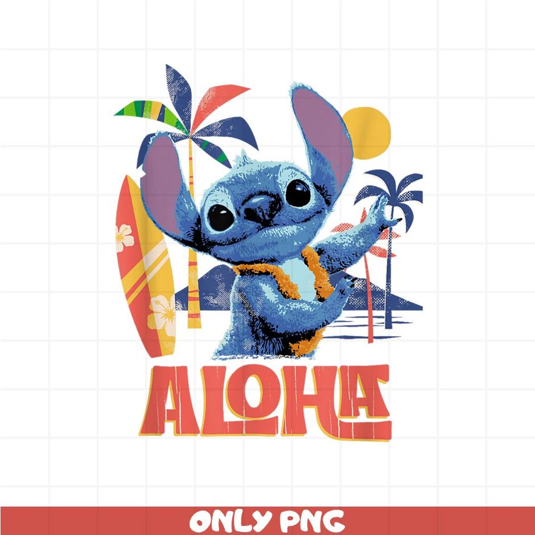 アロハ・スティッチ・ハワイアンPNG、トロピカル・サーフ・ビーチ