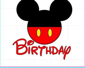 Mickey Birthday PNG, Birthday Boy Shirt Design, Mouse Head Birthday Graphic, Kids Birthday Shirt PNG, Party Shirt Digital Download