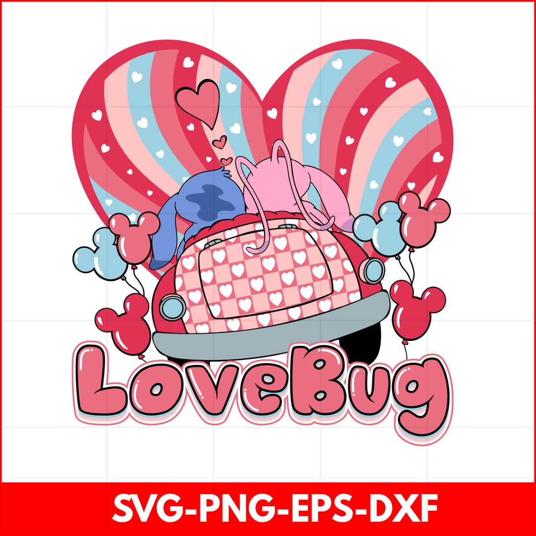Love Bug SVG, Valentine Love Bug SVG PNG, Cute Cartoon Heart Design ...