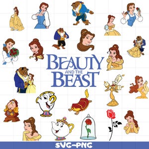 Belle Clipart, Belle SVG, Princess Clipart, Princess Png, Beauty and the beast Png, Beauty Beast art, Beauty Clipart, Princess party
