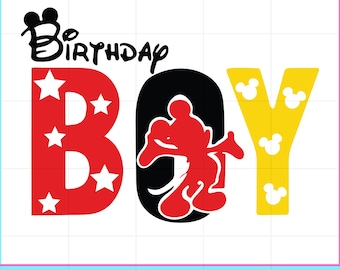 Birthday Boy PNG, Mickey Birthday Boy Shirt Design, Kids Birthday Shirt Graphic, Mouse Birthday Party PNG, Digital Download