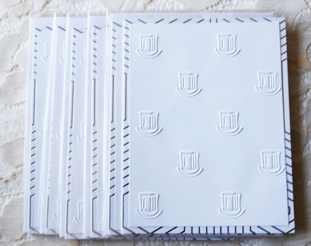 6 Note Cards Set for Man, 6 Male Blank White Stationery Set With ...