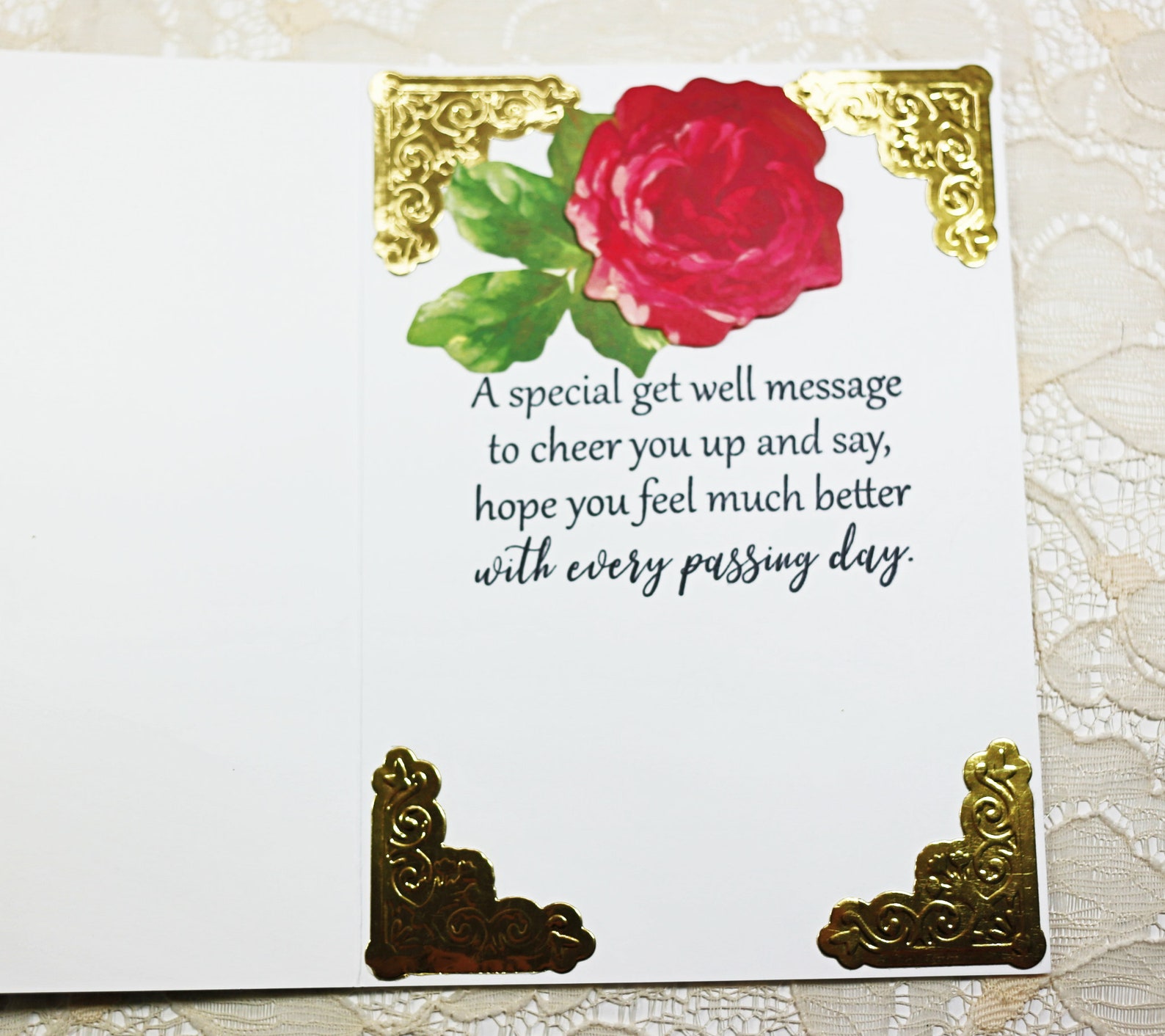 Get Well Card, Hope You Feel Better, Handmade Personalized Speedy ...