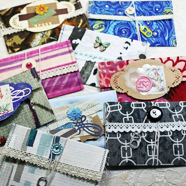 Handmade Mix Fabric Envelope (Assorted - Set of 5) main image 0