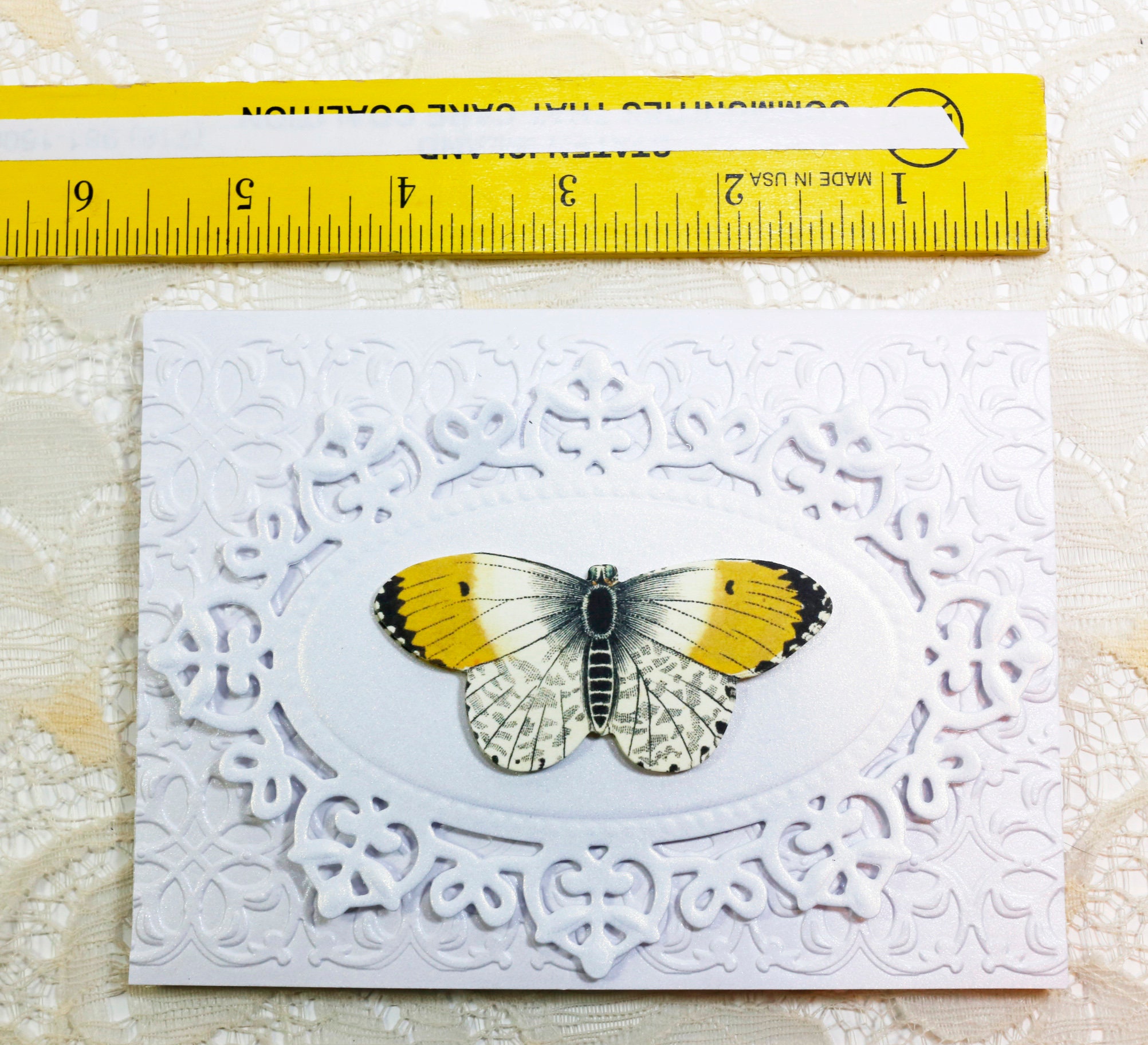 Butterflies Cards, 6 Blank Note Cards Set, Thank You, Invitation ...