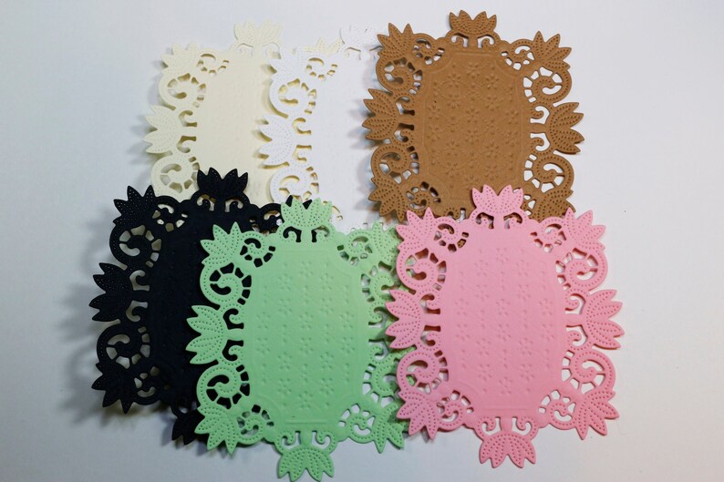 Paper die cut ephemera scrapbook paper lace cutouts for Etsy