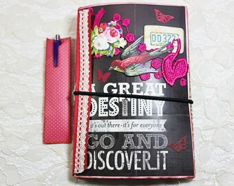 Junk Journal, Vintage style envelope flip book, coffee dyed papers, Envelope Booklet, writers book, travel booklet, diary, writing notebook