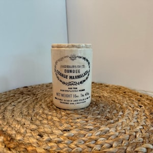 Antique James Keiller & Sons Dundee Marmalade stoneware jar/crock, staining