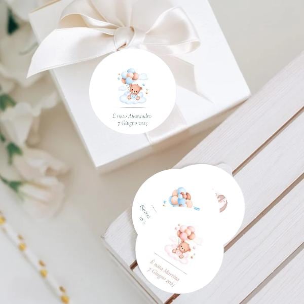 100 Etichette Personalizzate Per Bomboniere Matrimonio - Mr & Mrs - Cartoncino Violetto Con Scritta Su Misura - Darling Souvenir