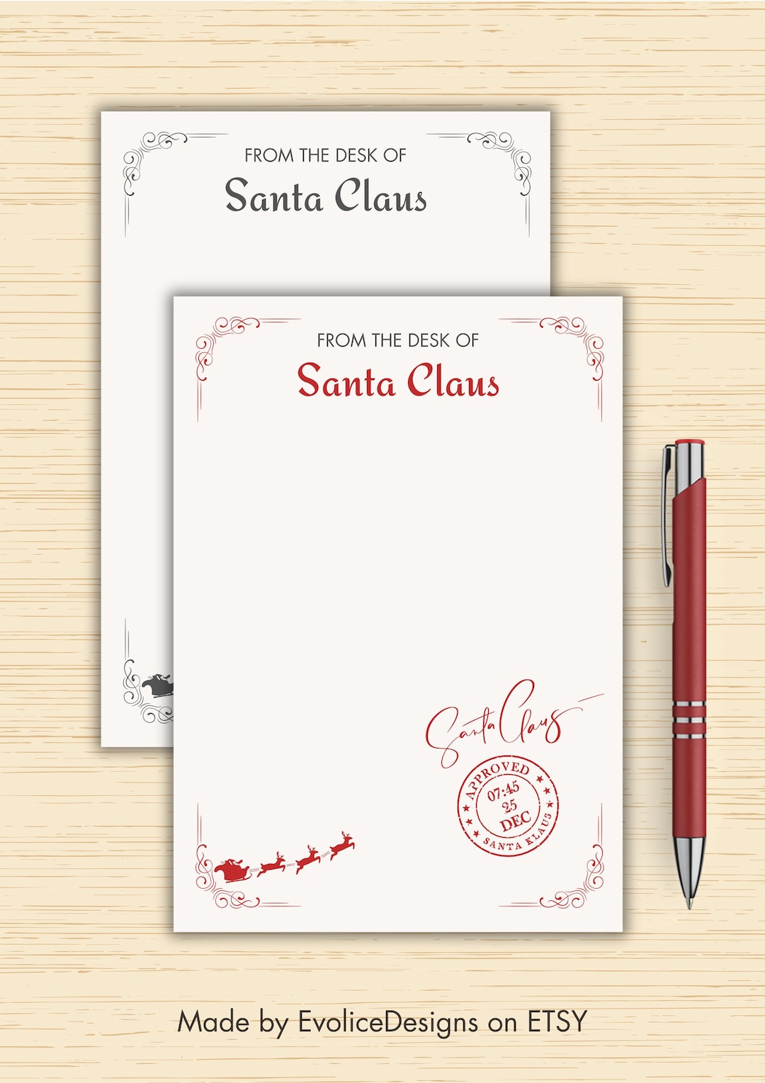 Letter From Santa Printable Stationary