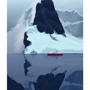 Stampa artistica dell'Antartide, Una Peaks Lemaire Channel