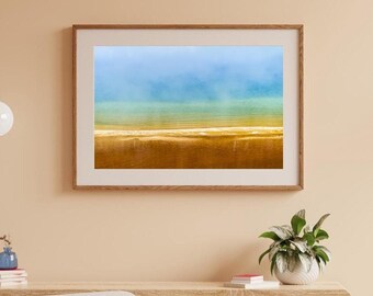 Grand Prismatic Spring: decoración de arte costero, arte mural para casa de playa, impresión de fotografía de naturaleza, decoración del hogar, idea de regalo