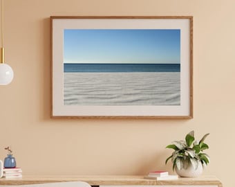 Minimal Pensacola: decoración de playa tranquila, arte de pared oceánico, estética del hogar, regalo para amantes de la playa, decoración de sala de estar
