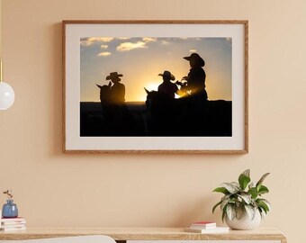 Vaqueras de rodeo: arte decorativo del oeste, arte de pared ecuestre para el hogar, impresión de vaquera, regalo para amantes del rancho