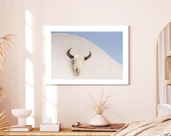 Cráneo de Big Bend: arte de Texas, decoración del oeste, arte de pared, estilo de granja, perfecto para sala de estar u oficina