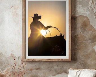 Rodeo de vaqueras: arte de pared de vaqueros, decoración rústica, regalos ecuestres, galería del hogar, ambiente campestre