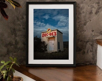 Sanderson Buc-ee's - Arte de pared vintage, decoración del hogar, regalo para viajeros, decoración de viaje por carretera en Texas, objeto de colección único