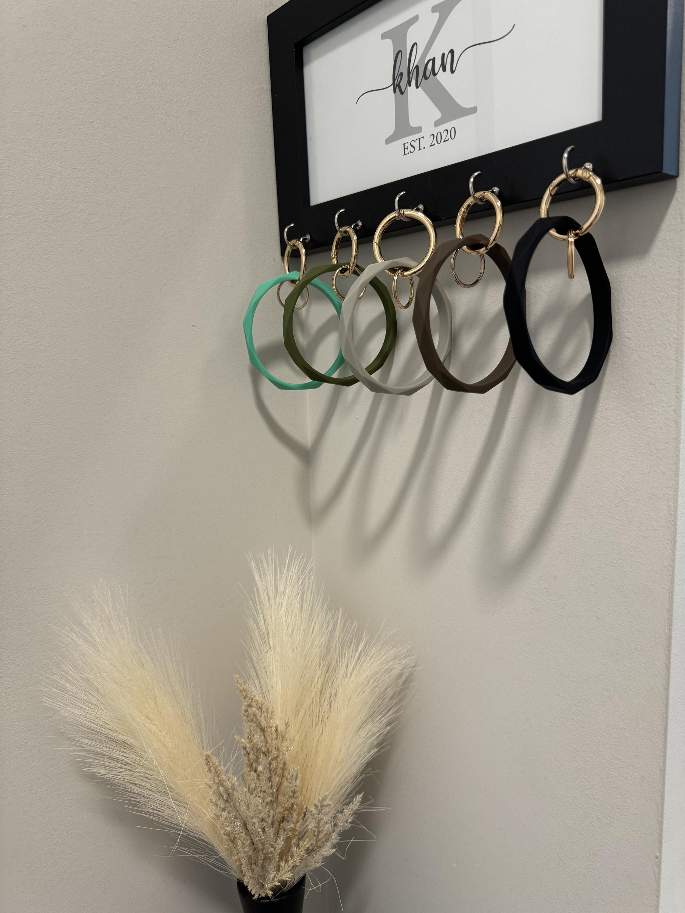 Hanging Keychain Large Circle Key Ring Silicone Bangle Key Chain