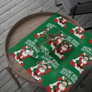 Fun Festive Wrapping Paper for the Holidays, Eco-Friendly Gift Wrap for Christmas, Santa Claus Print, Holiday Gift Wrap, Cute Gift Wrapping