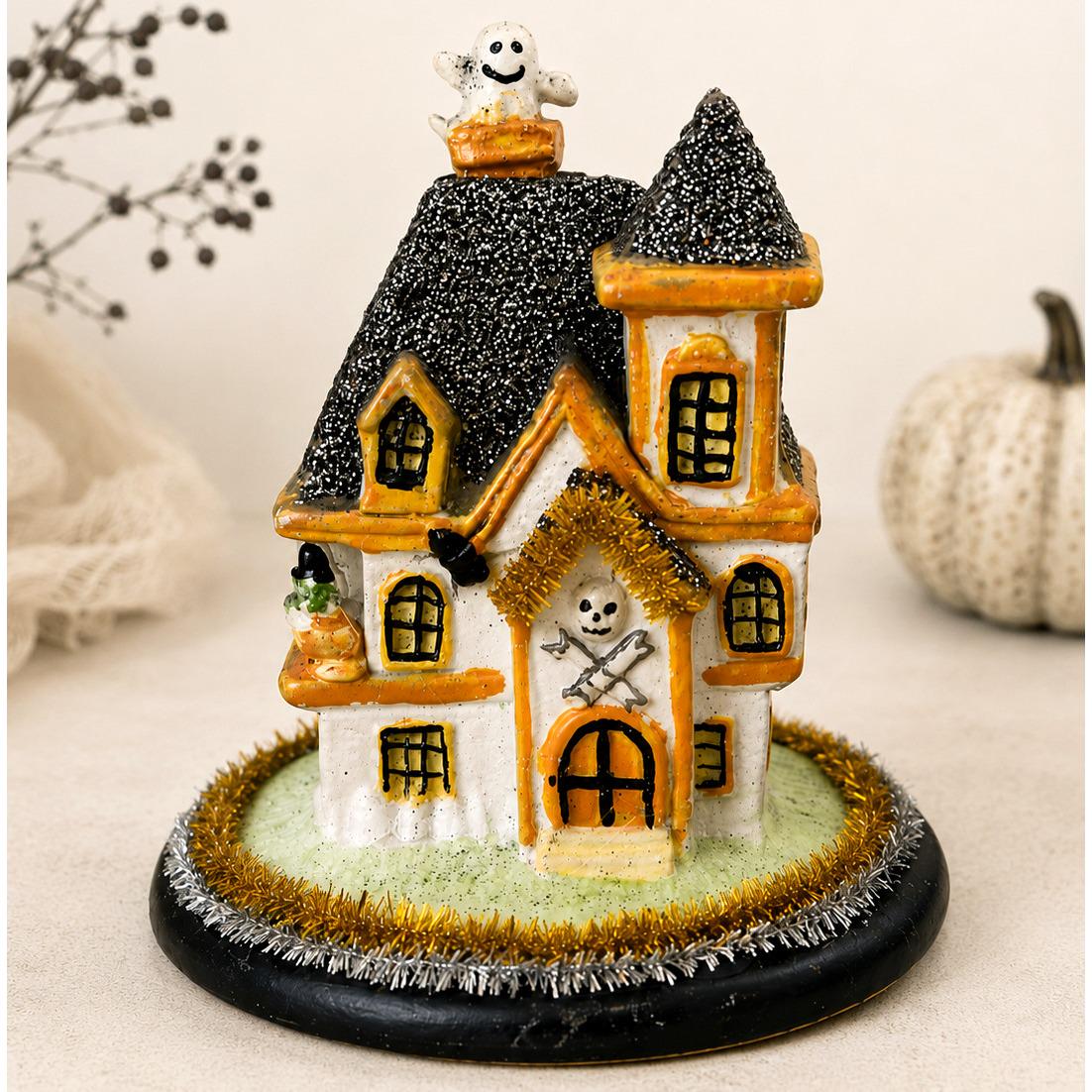 Ceramic Halloween Haunted House - Etsy