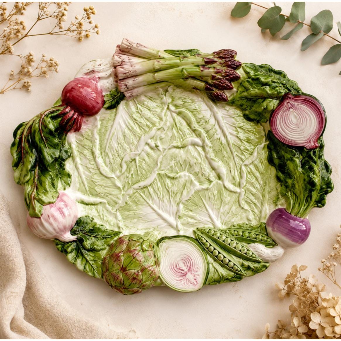 Vintage Vegetable Plate - Etsy