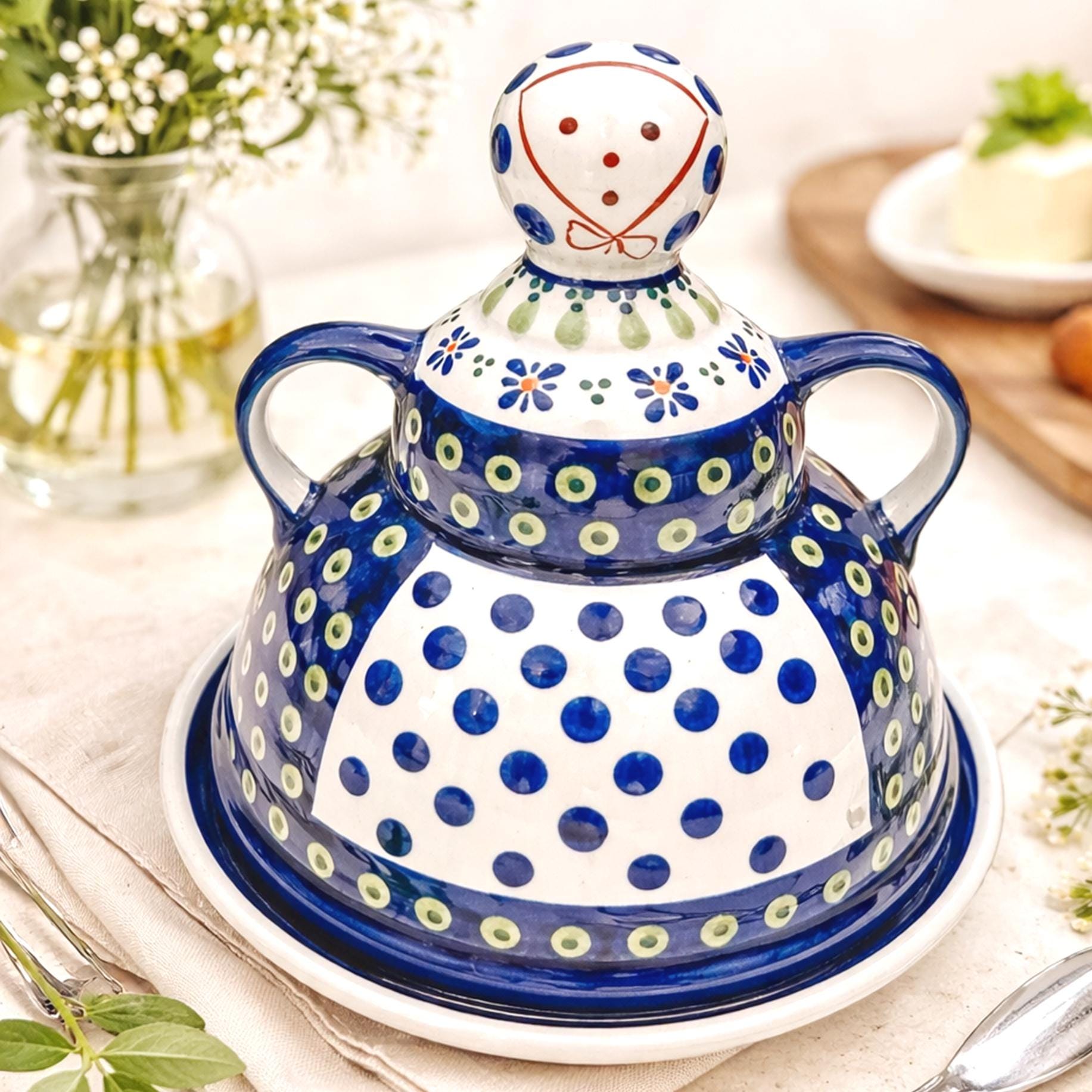 Vintage Polish Pottery Cheese Lady - Etsy