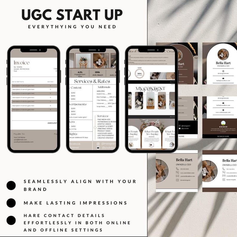 UGC Bundle, Ugc Portfolio Canva, Ugc Starter Kit, Ugc Invoice Template ...