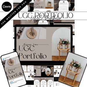 UGC Portfolio Template, UGC Template Canva, Ugc Website, Minimal Ugc Portfolio, UGC Media Kit