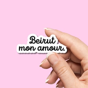 Beirut Mon Amour Sticker, Beirut StickerLebanese Sticker, Lebanon, Beirut, Lebanon Art, Lebanon Decor