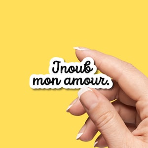 Jnoub Mon Amour Sticker, Lebanese Sticker, Lebanon, Beirut, Jnoub Lebanon, Lebanon Art, Lebanon Decor