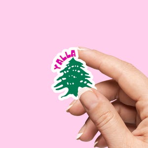Lebanon Cedar Sticker, Yalla, Lebanese Sticker, Lebanon, Beirut, Cedar Of Lebanon, Lebanon Art, Lebanon Decor