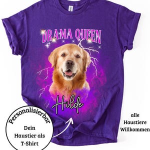 Maglietta personalizzata con ritratto di cane, maglietta con ritratto di cane, idea regalo per cani, maglietta con ritratto di gatto, maglietta con ritratto di cane vintage, UE